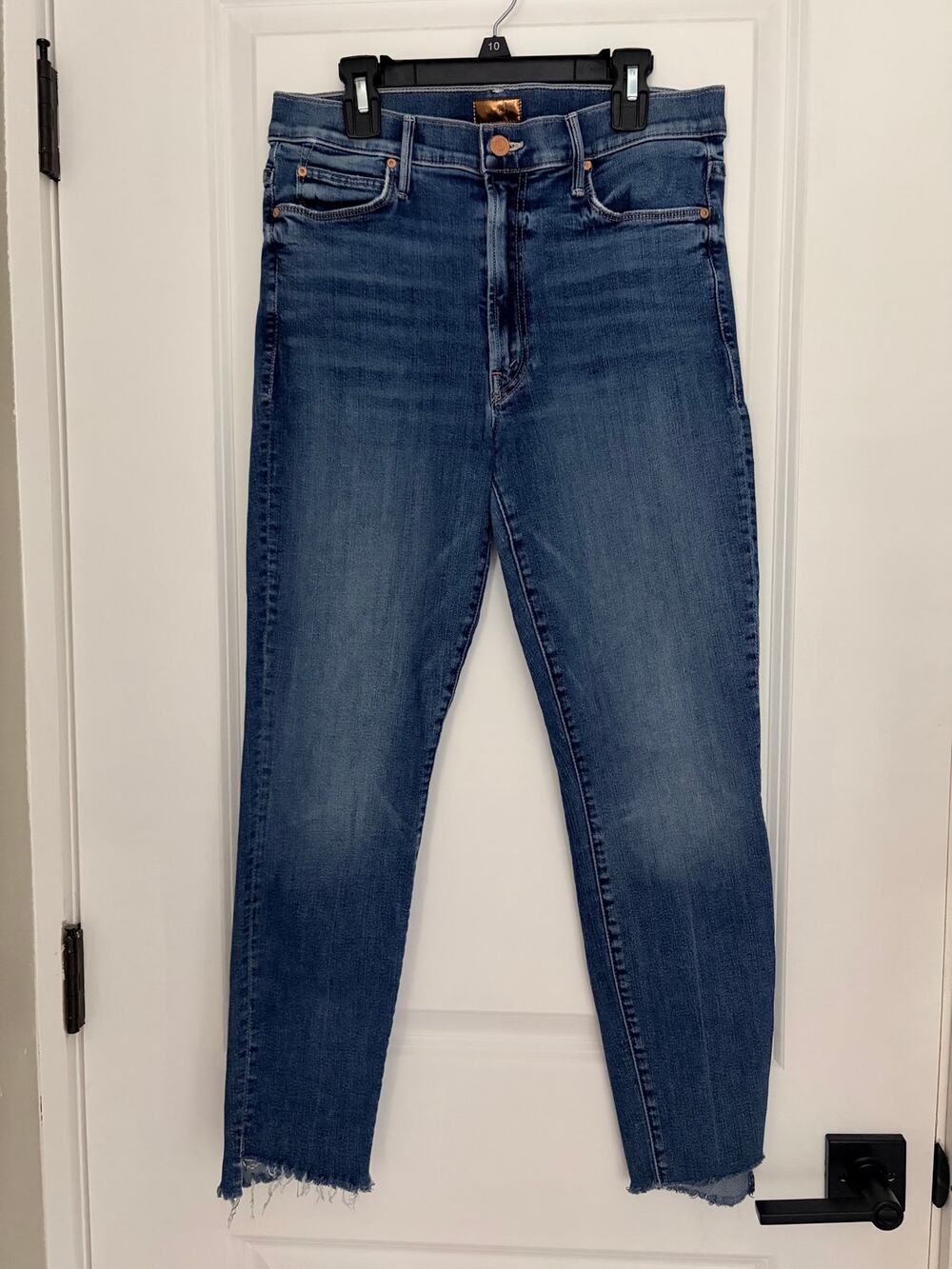 Mother The Stunner Zip Ankle Step Fray Jeans 30